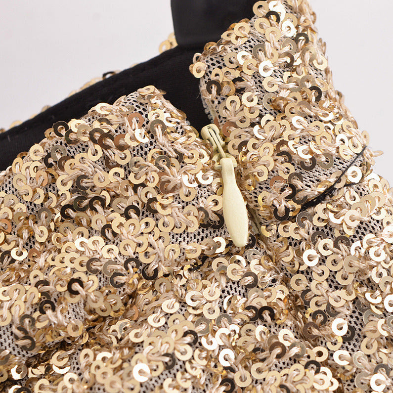 Gold Sequin Shorts