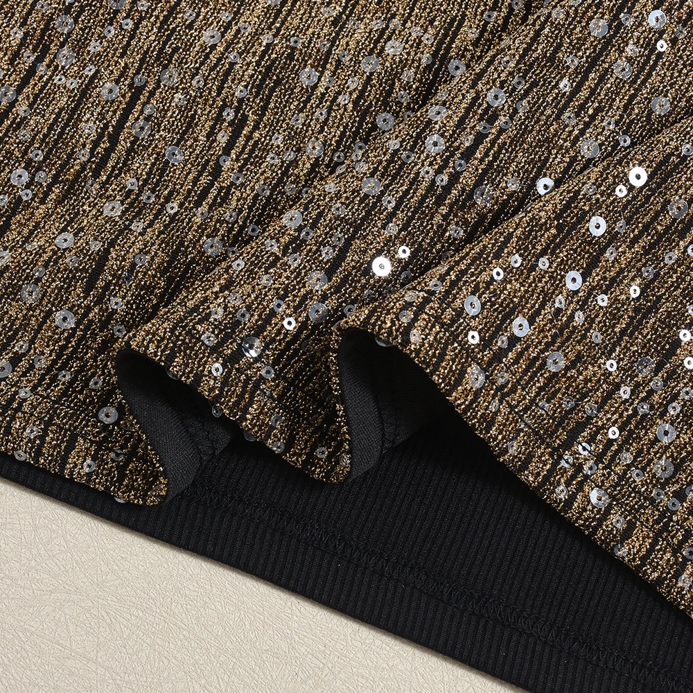 Dull Gold Strapless Dress