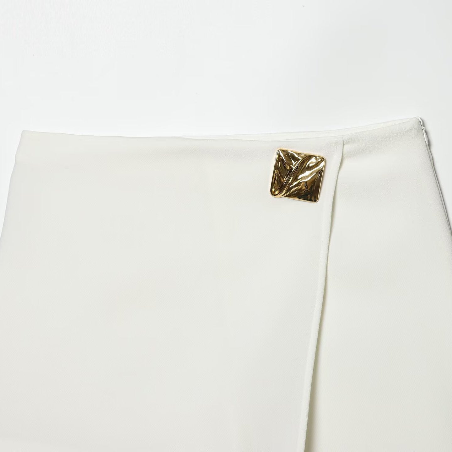 Ivory Muse Wrap Mini Skirt