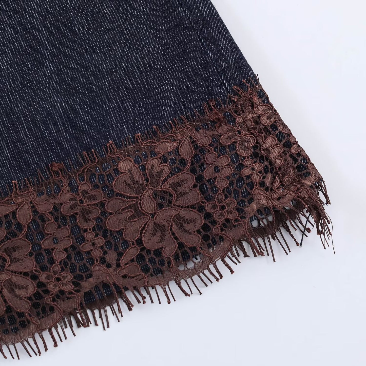 Denim and Lace Skirt
