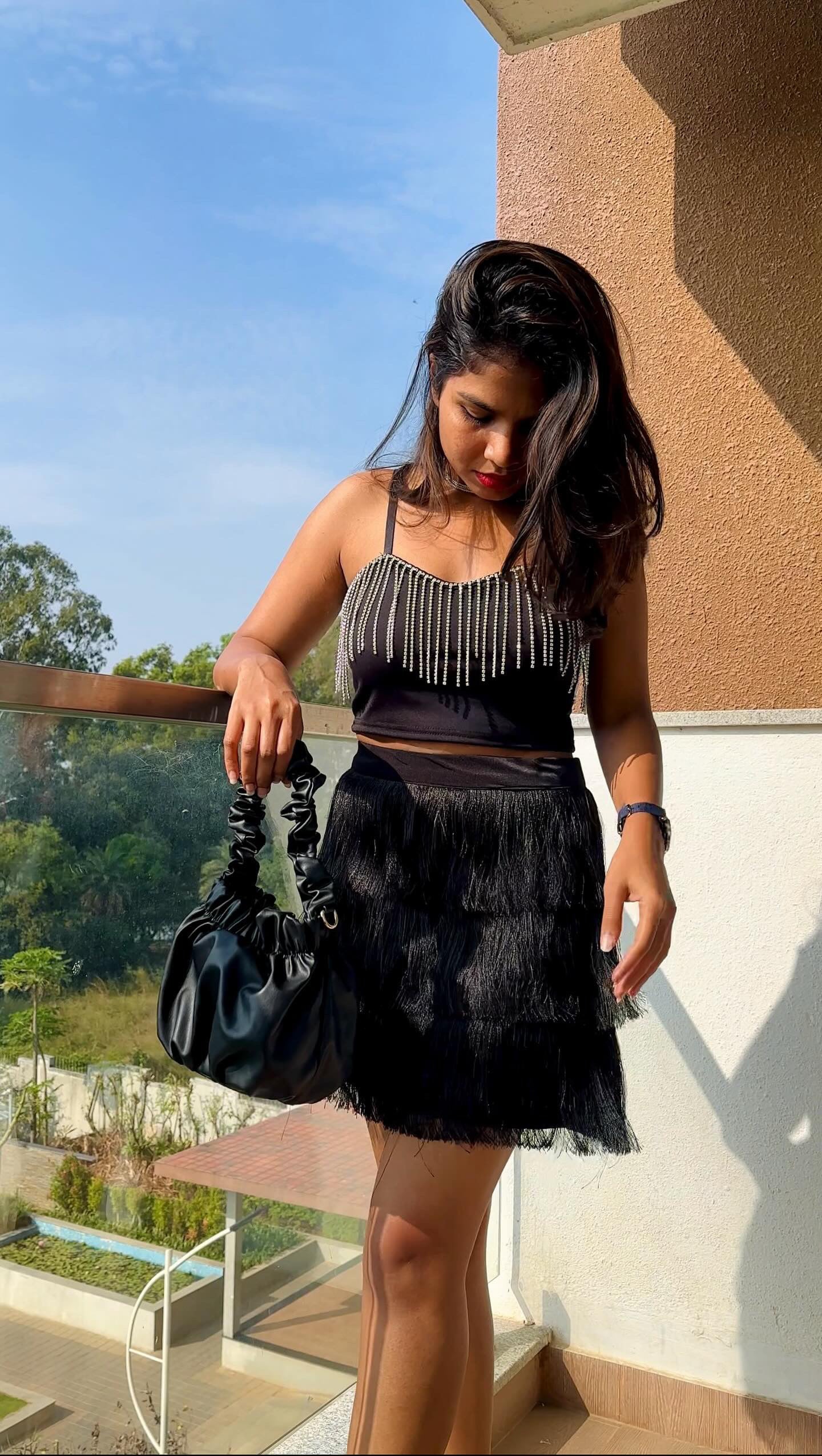 Black Tassel Skirt