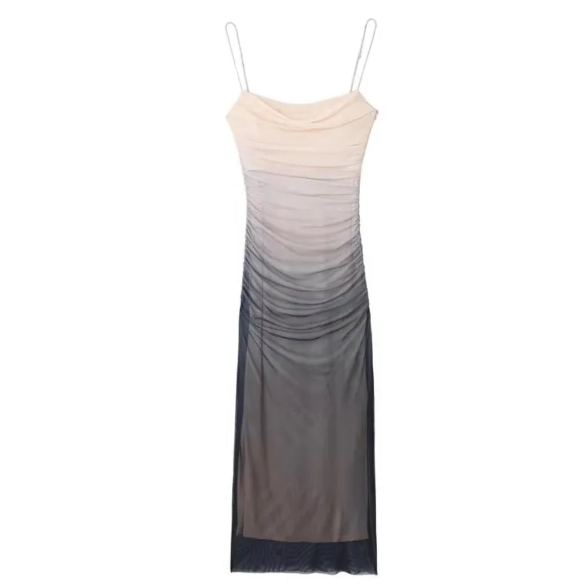 Ombre Sheer Midi Dress