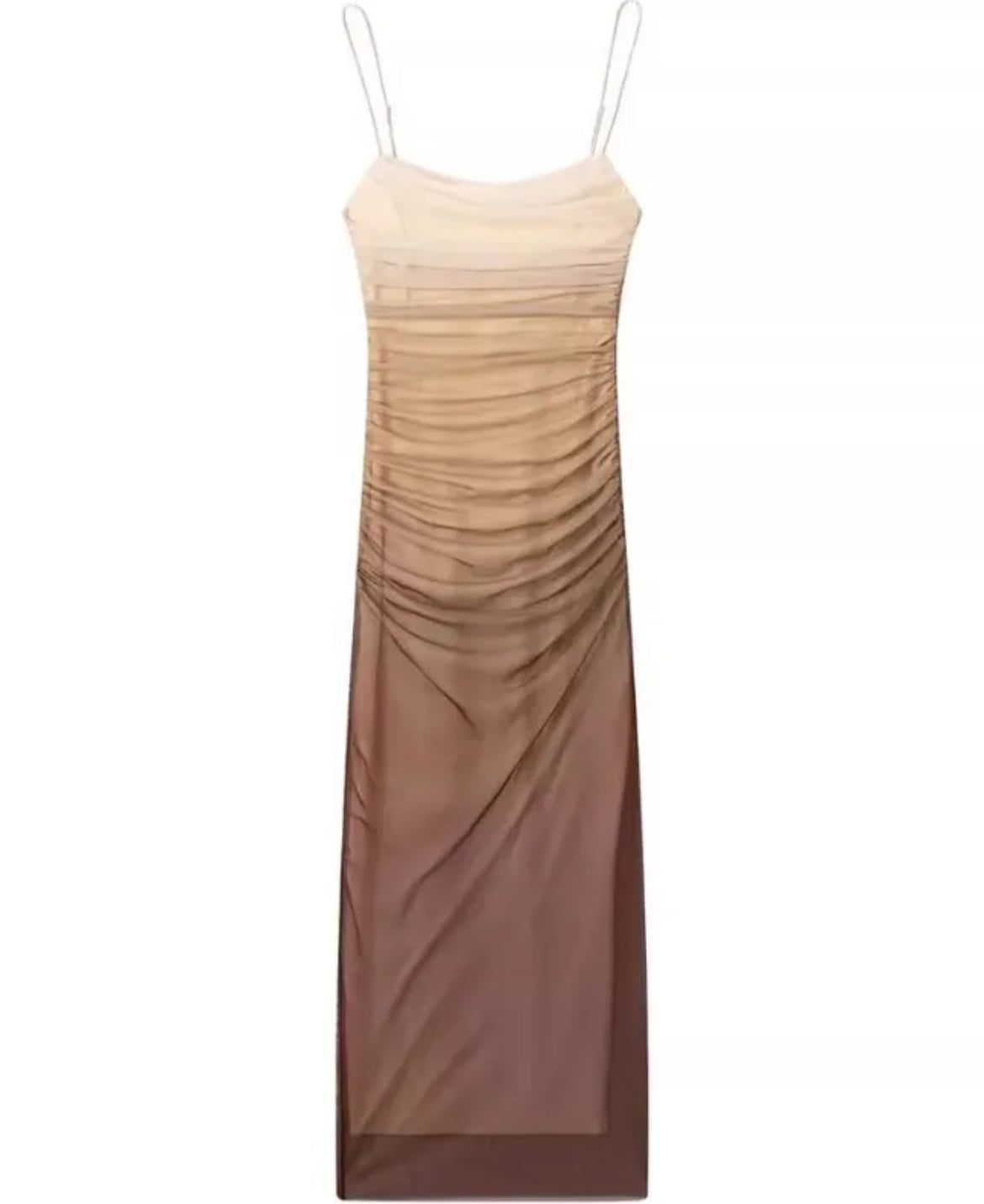 Ombre Sheer Midi Dress