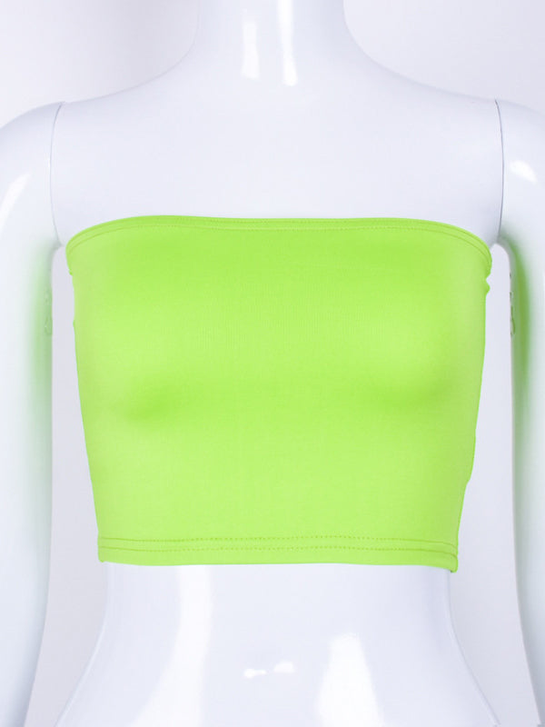 Lime Green Crop Tank Top