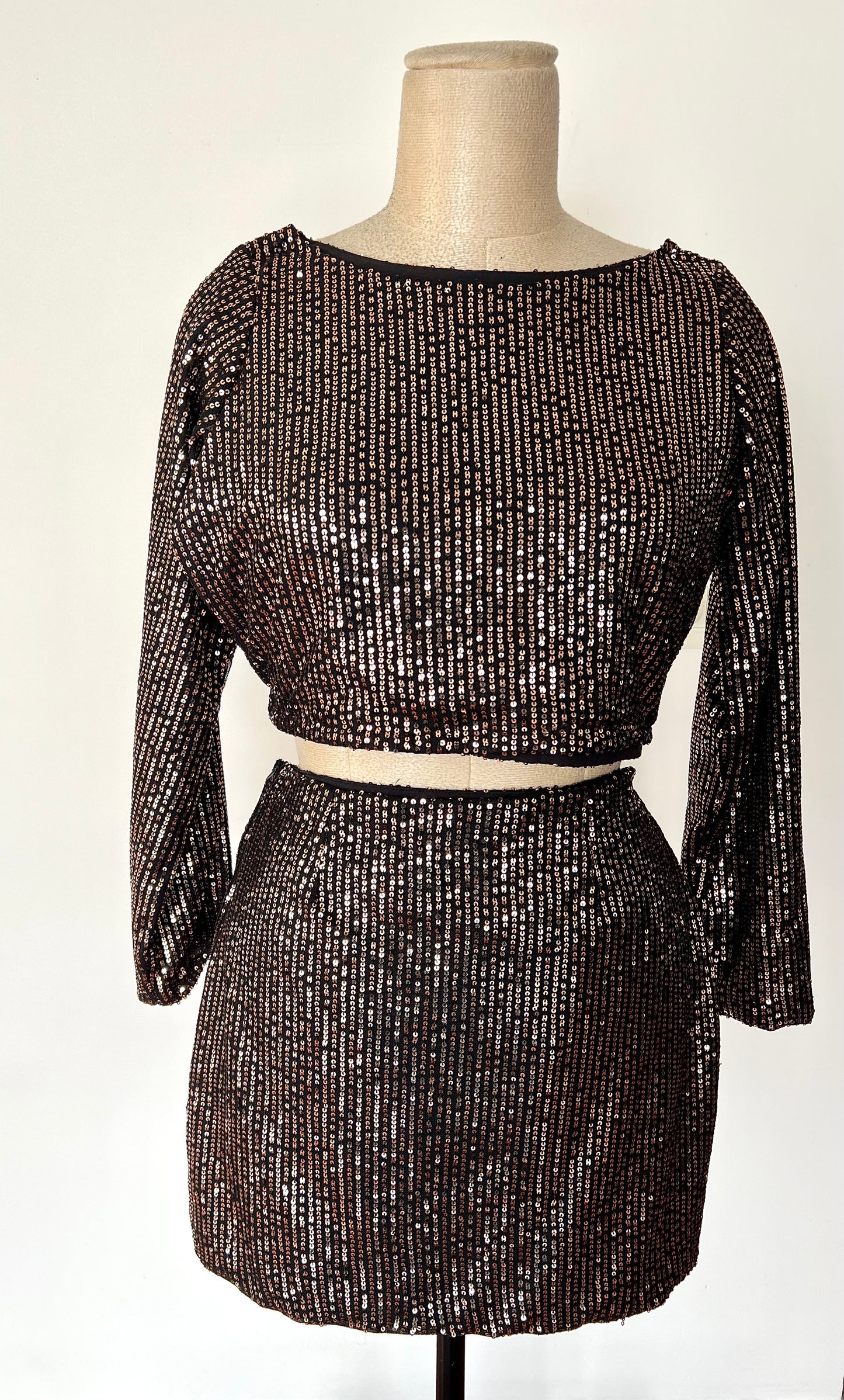 Bronze Sequin Skirt Set