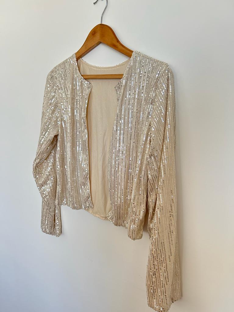 Cropped Sequin Jacket