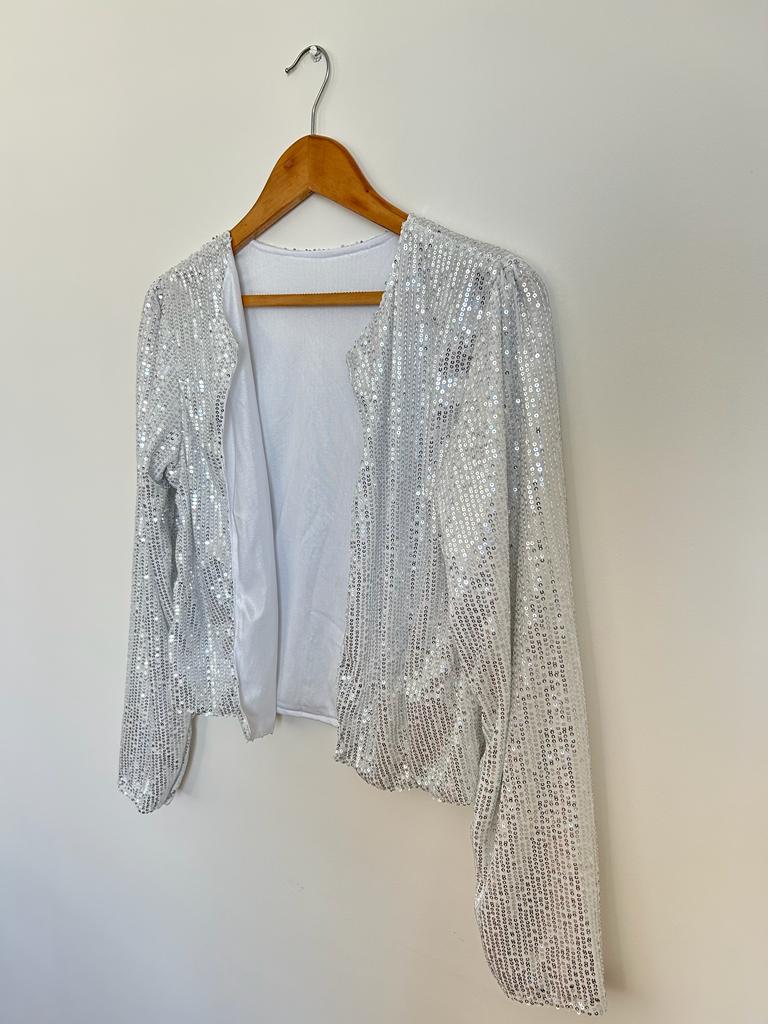 Cropped Sequin Jacket