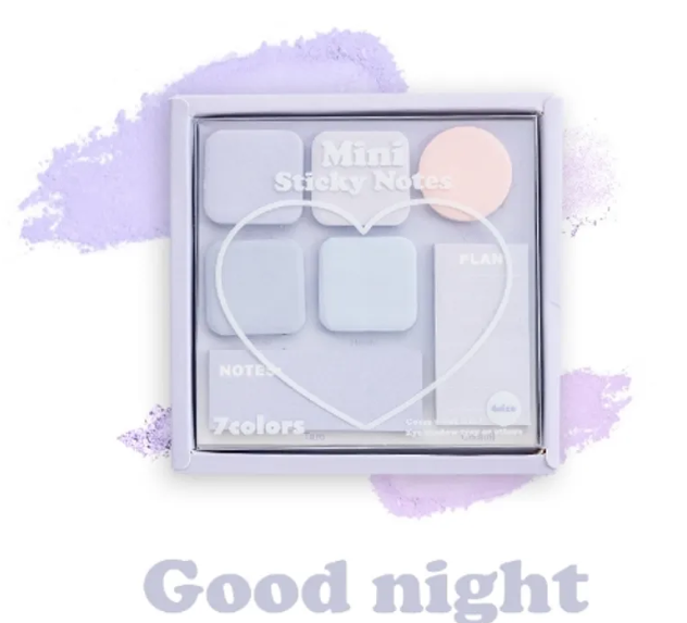 Pastel Mini Sticky Notes Box in Vanilla Taro