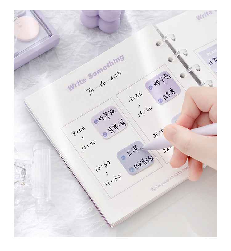 Pastel Mini Sticky Notes Box in Vanilla Taro