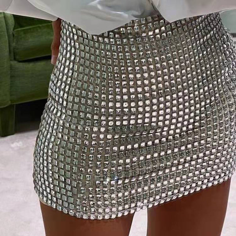 Silver Metallic Skirt – Ninebox