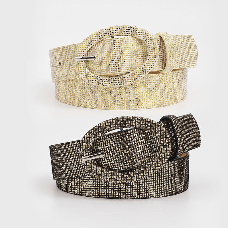 Buckled Glitter Belt