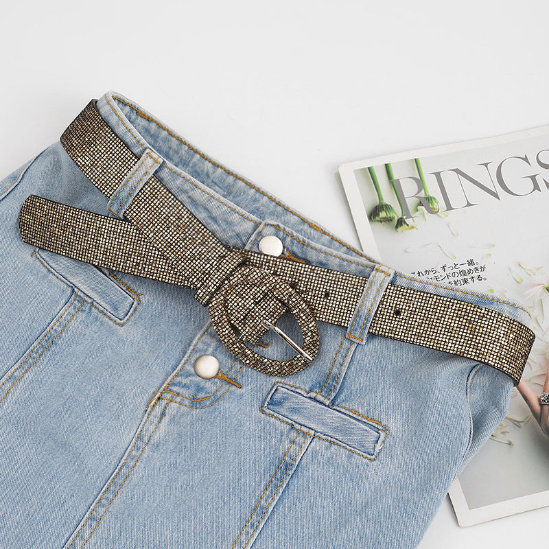 Buckled Glitter Belt