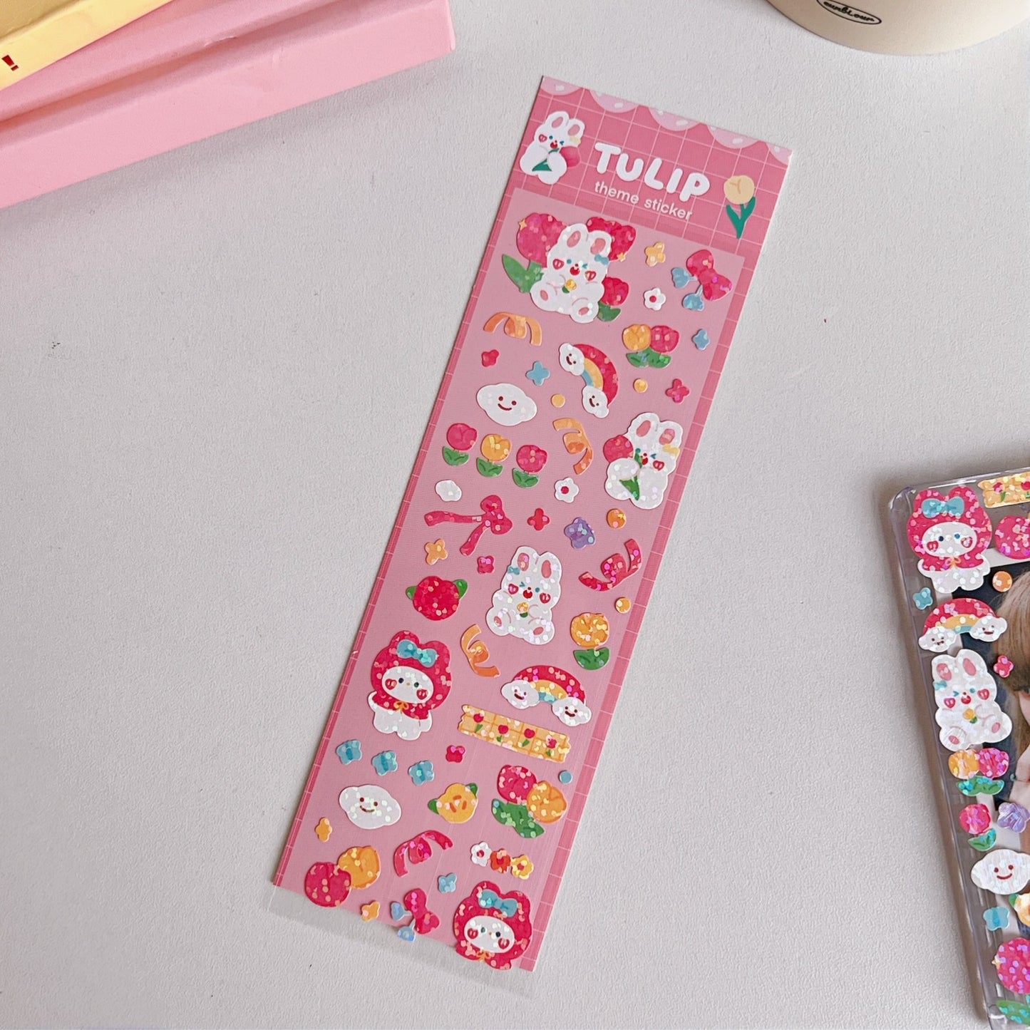 Korean Character Laser Cut Holographic Stickers