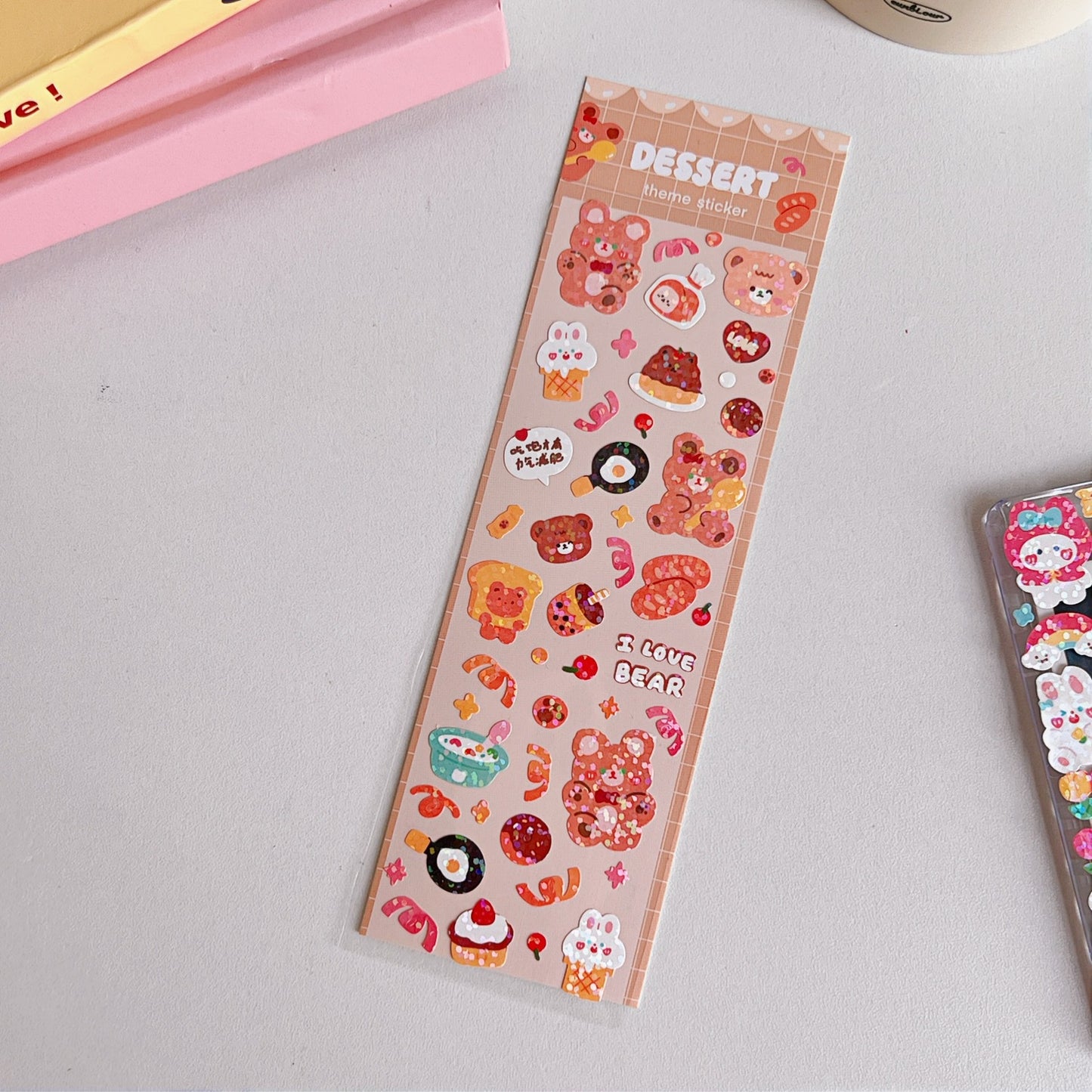 Korean Character Laser Cut Holographic Stickers