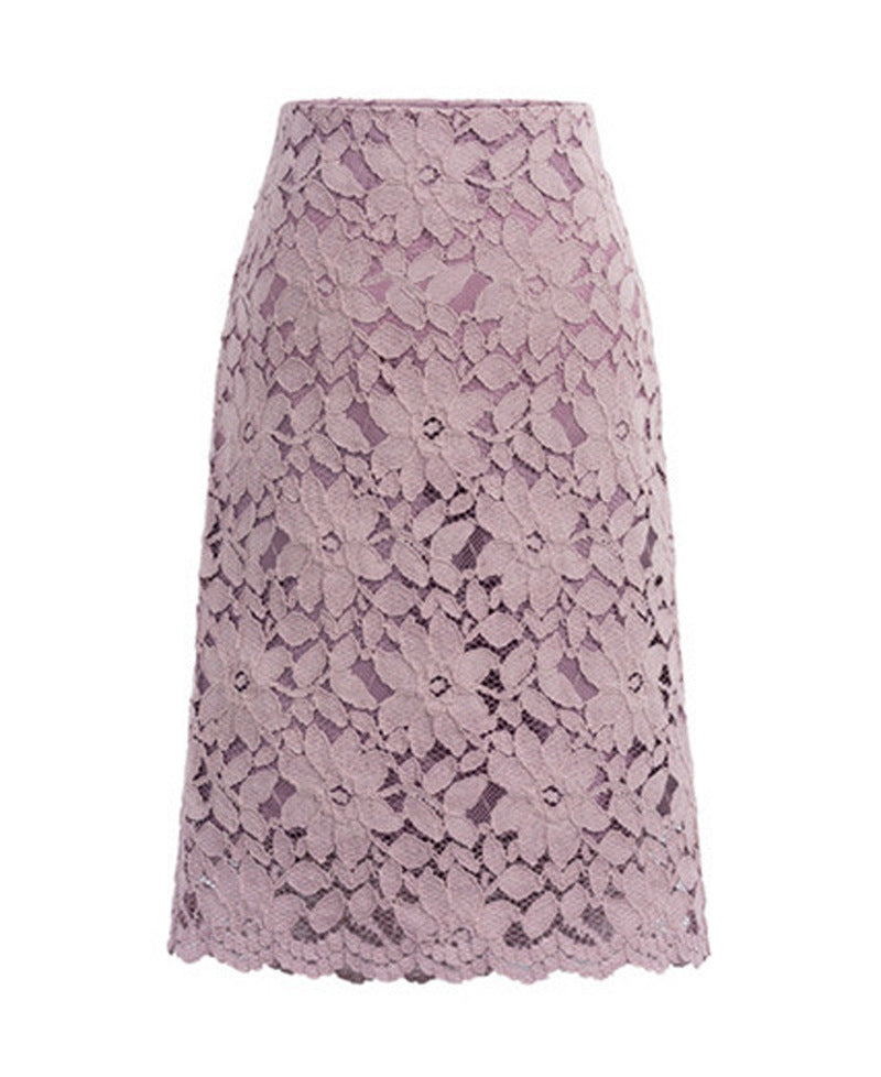 Knee Length Lace Skirt