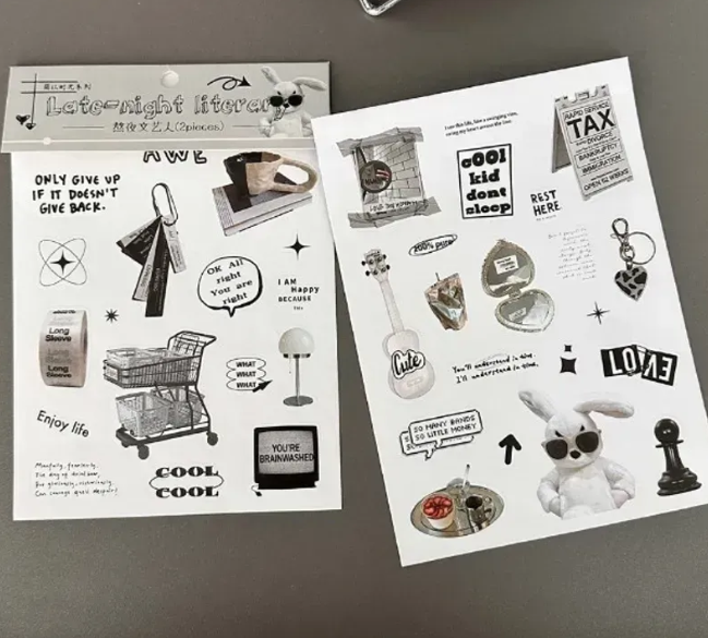 Literary People Journal Stickers-Set of 2 Sheets