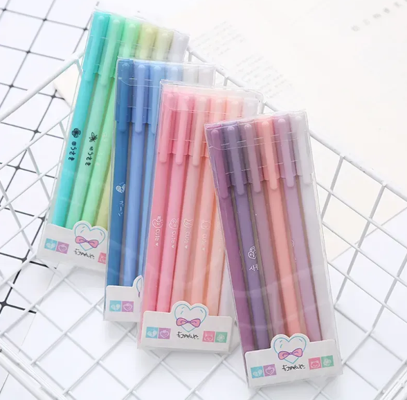 Set of 6 gel pens- Purple Series