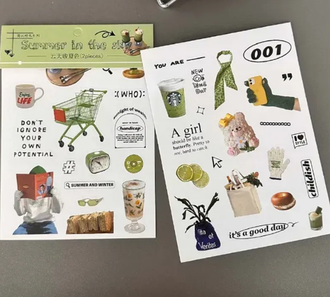 Summer In The Sky Journal Stickers-Set of 2 Sheets