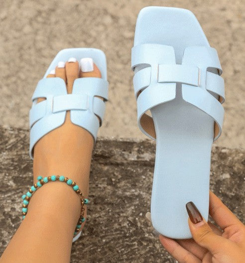 Strappy Square Toe Sandals