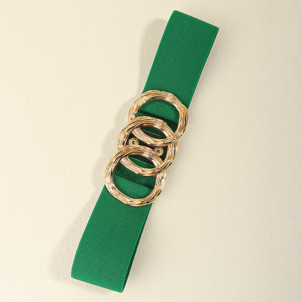 Triple Gold Buckle Belt