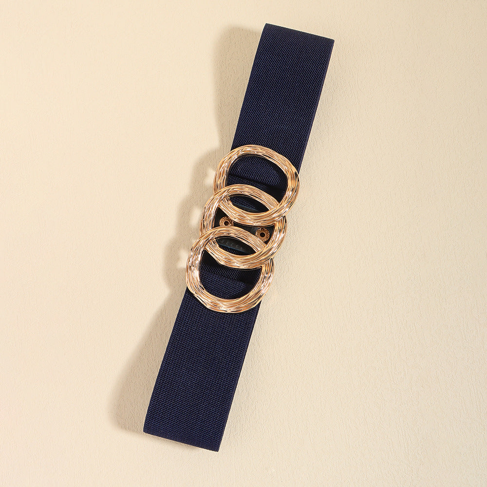 Triple Gold Buckle Belt