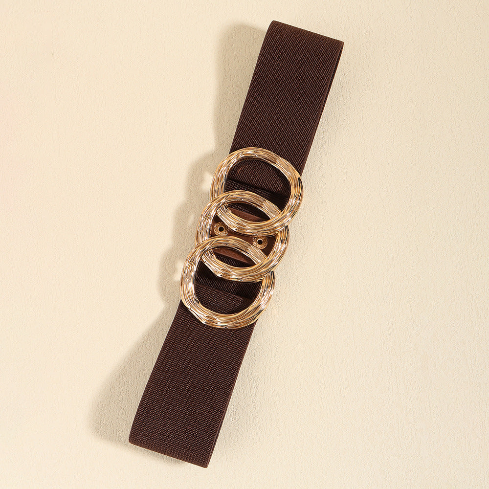 Triple Gold Buckle Belt
