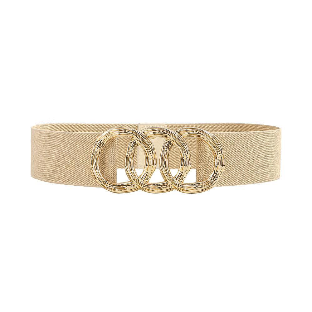 Triple Gold Buckle Belt