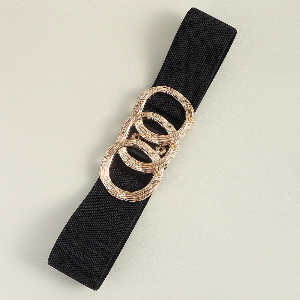 Triple Gold Buckle Belt