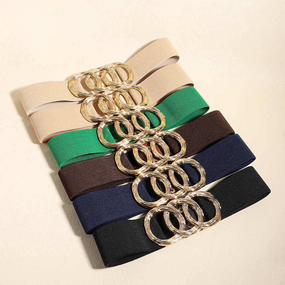 Triple Gold Buckle Belt