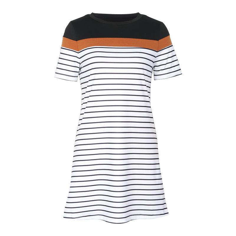 Black and White Striped T Shirt Dress