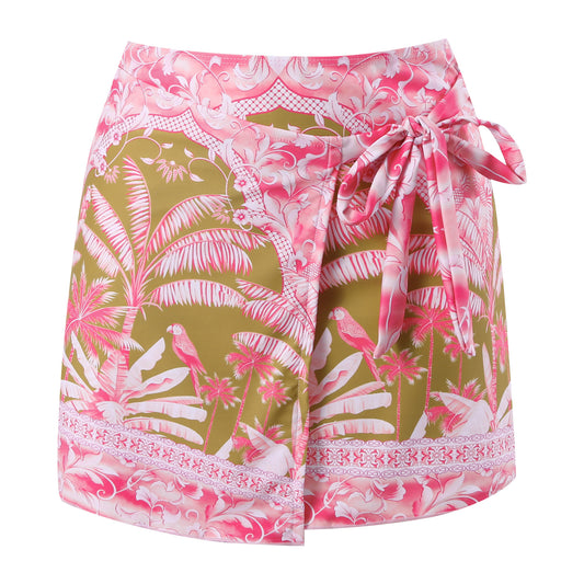Pink Palm Print Cover-Up