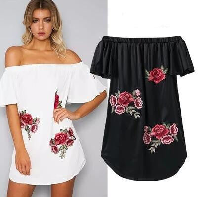 Floral Off Shoulder Dress