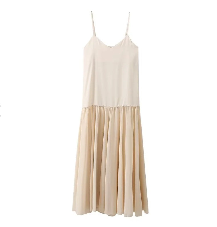 Ivory Drop Waist Cami Dress