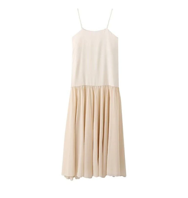 Ivory Drop Waist Cami Dress