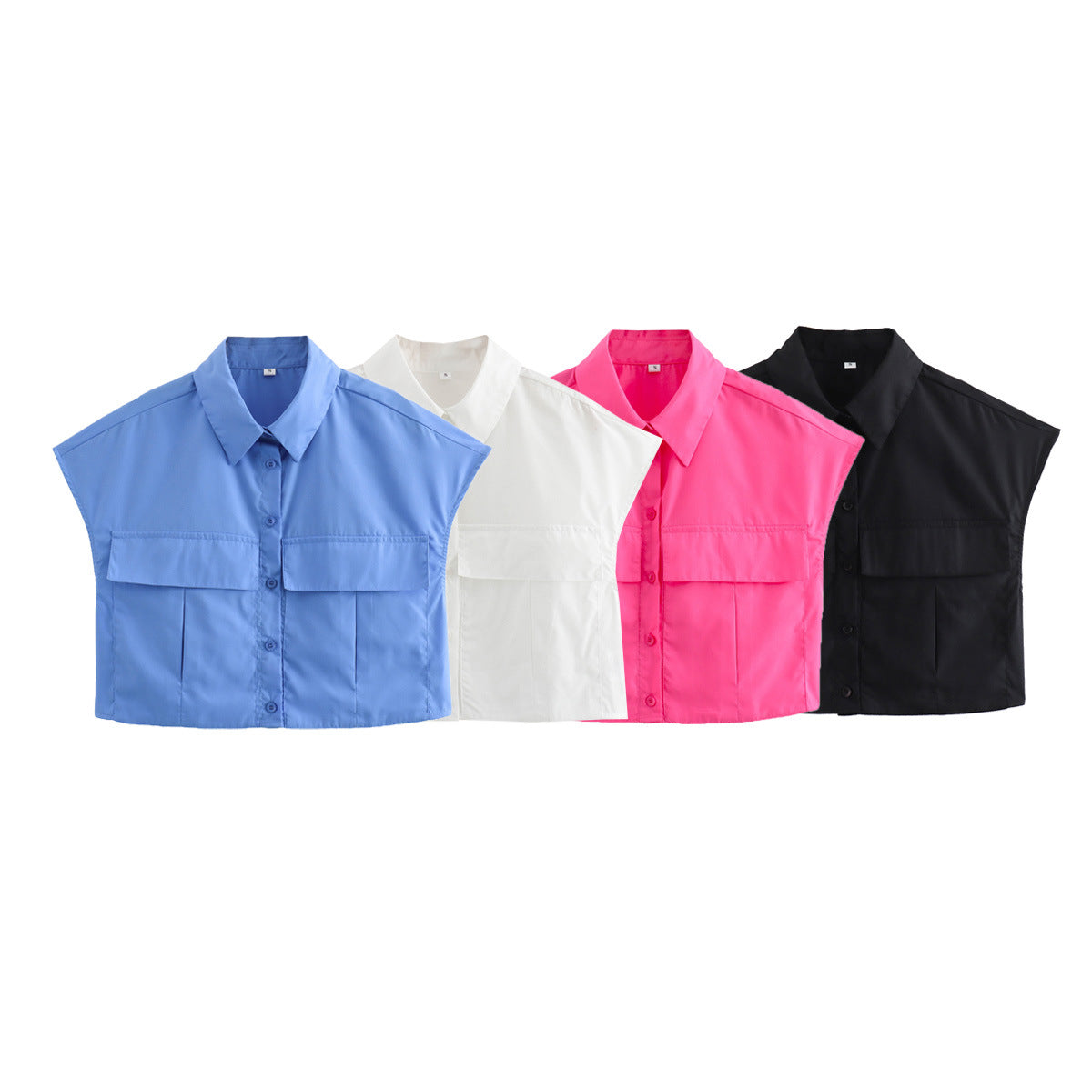 Cap Sleeve Crop Shirt