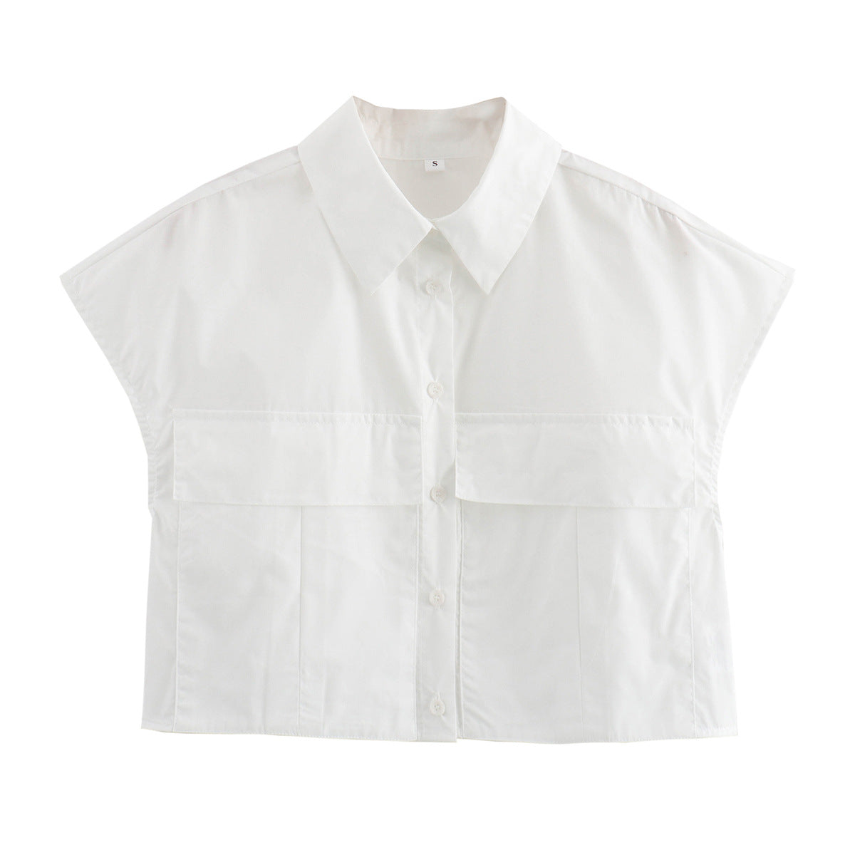 Cap Sleeve Crop Shirt