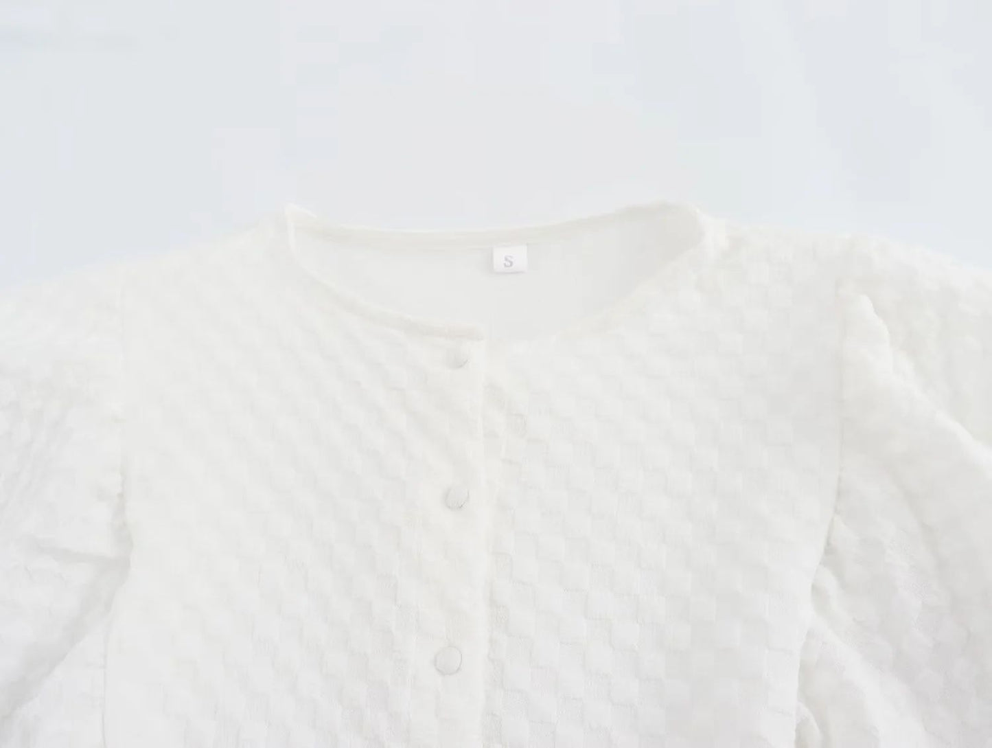 White Long Sleeve Ruffle Dress
