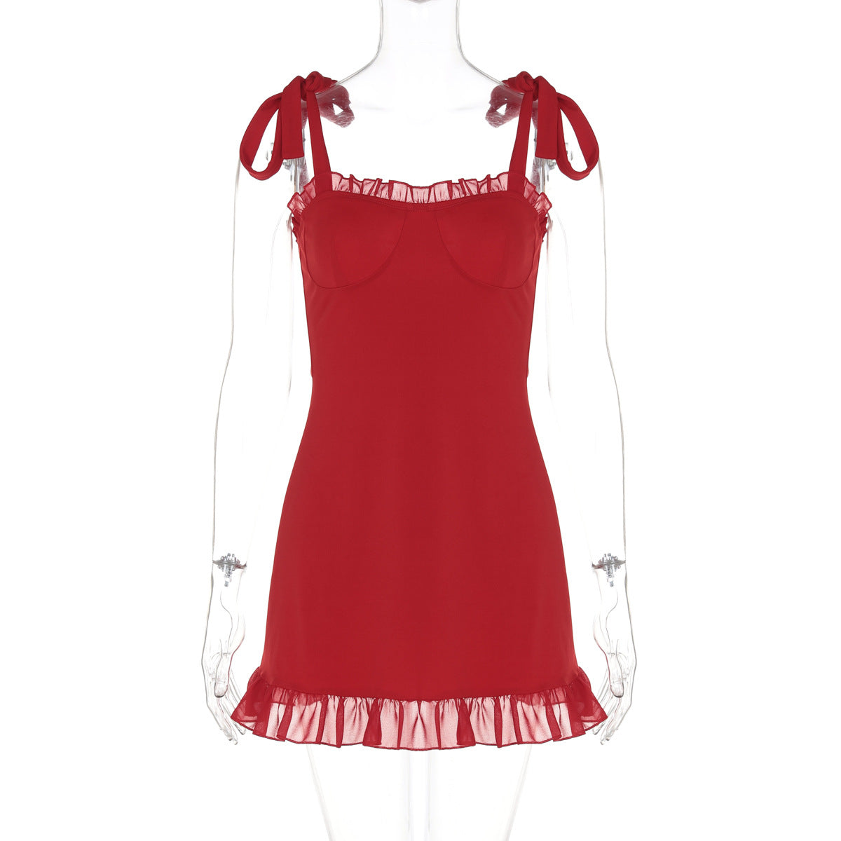 Flared Tie-Up Dress