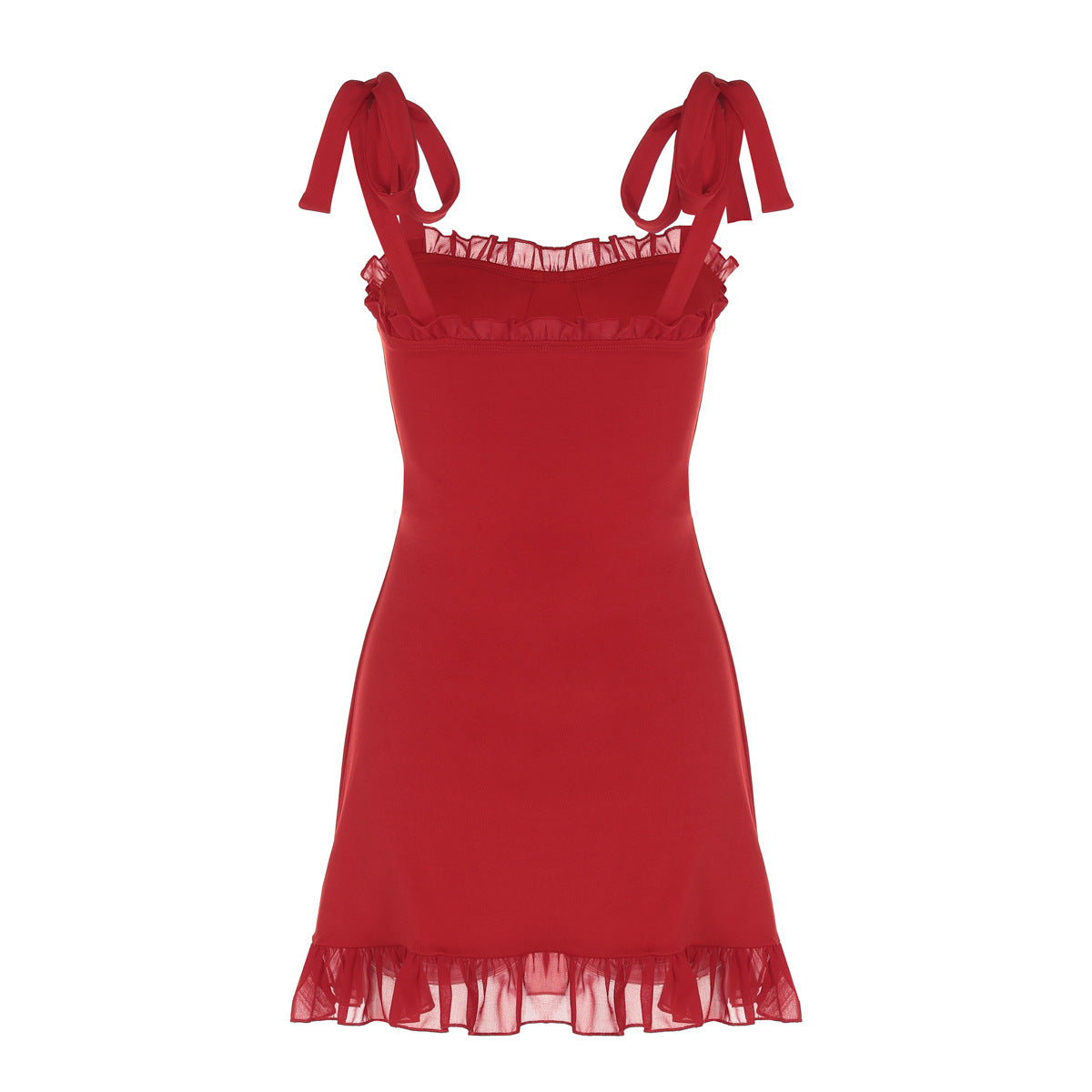 Flared Tie-Up Dress