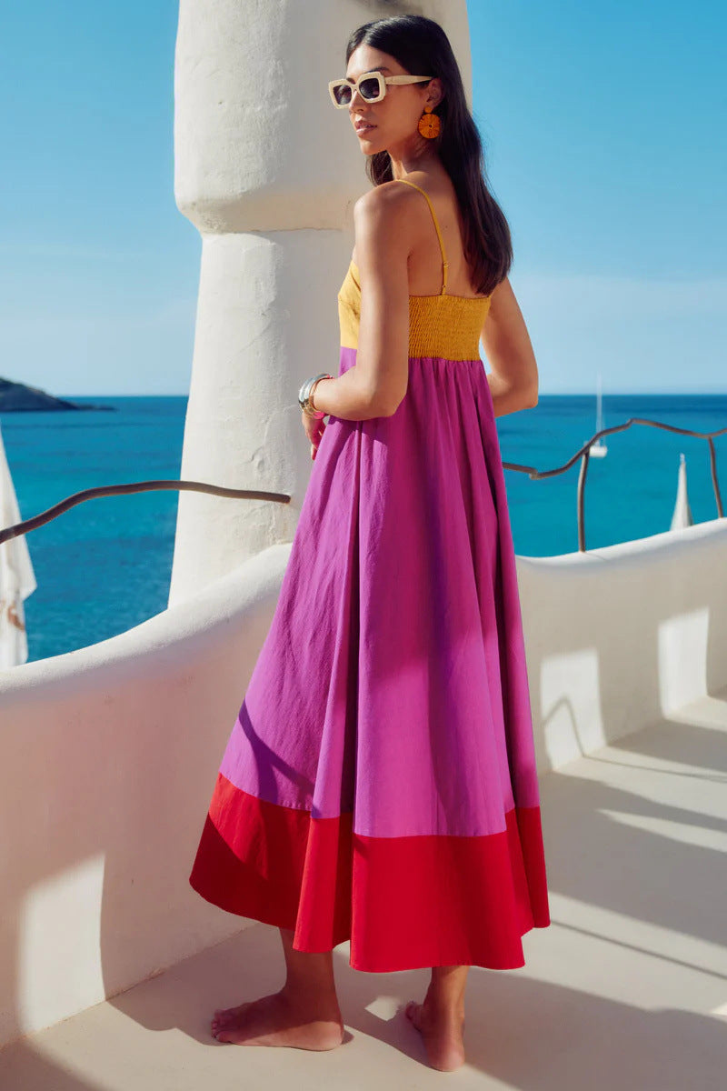 Colour Block Maxi Dress