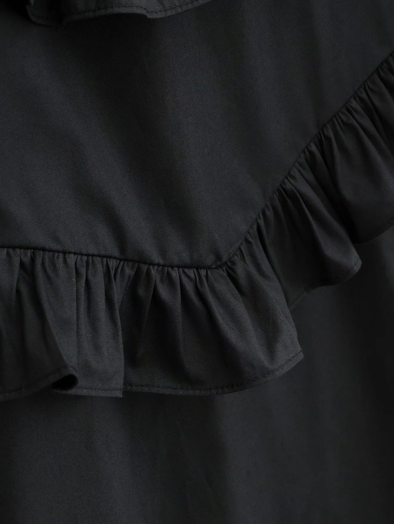 Puff Sleeve Ruffle Tier Mini Dress
