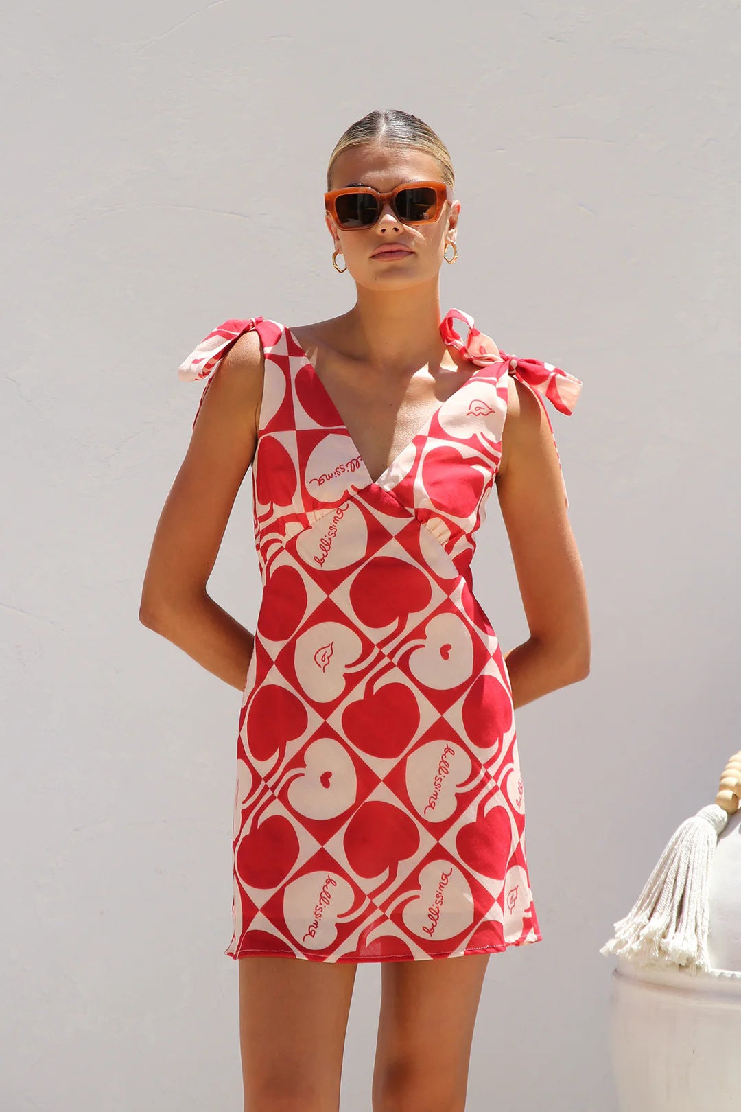 Summer Breeze V-Neck Tie-Up Dress"