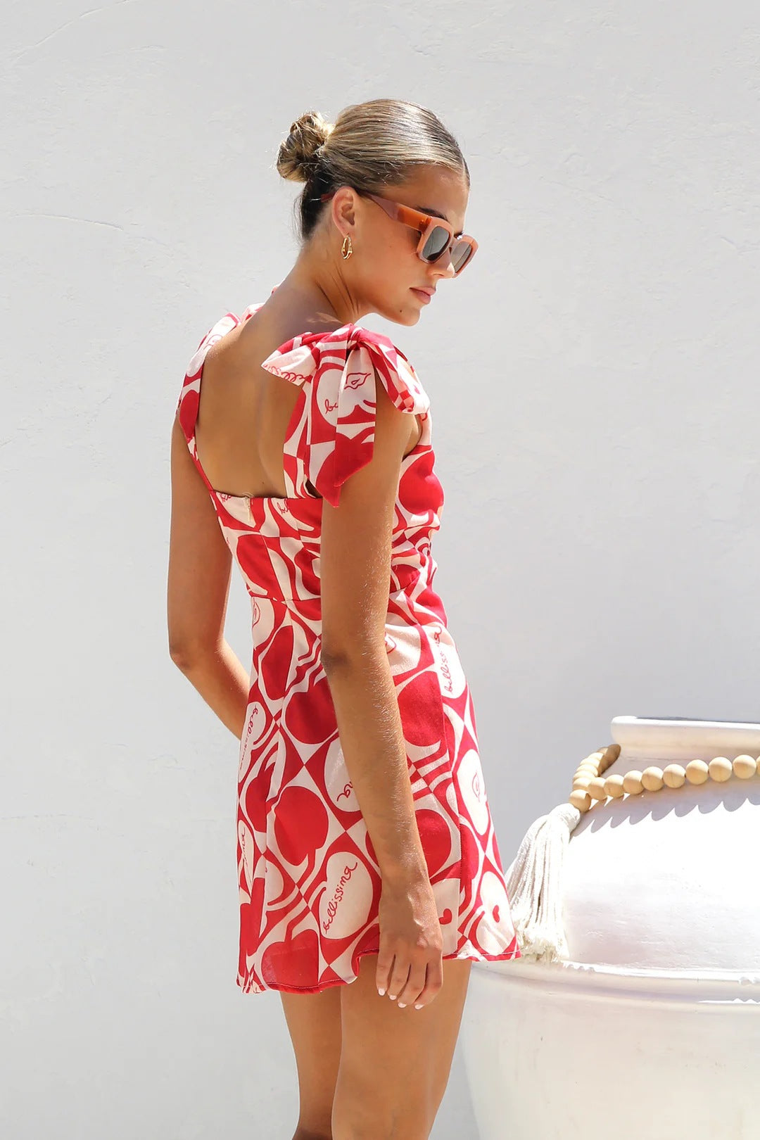 Summer Breeze V-Neck Tie-Up Dress"