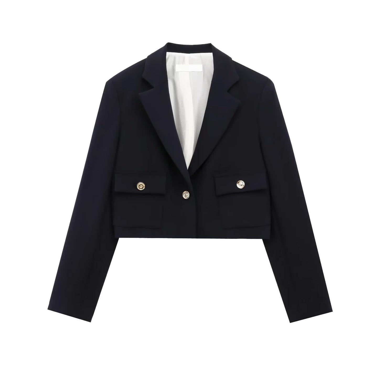 Black cropped blazer