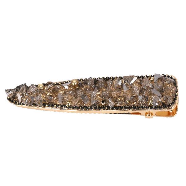 Stone Encrusted Hair Clip in Bronze
