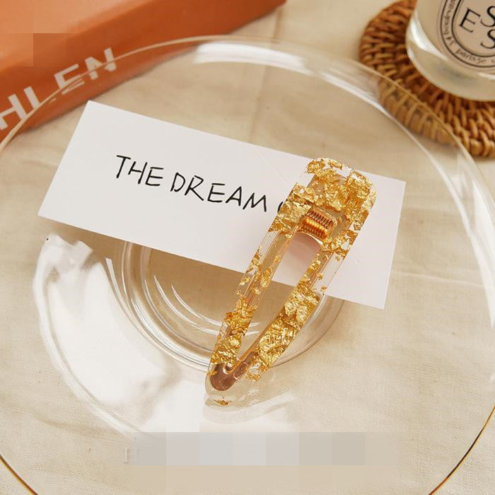 Gold Foil Hair Clip