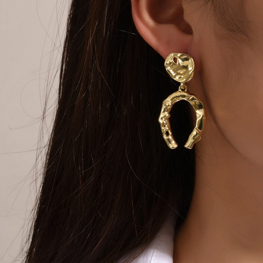 Alter Ego Gold Hammered Earrings