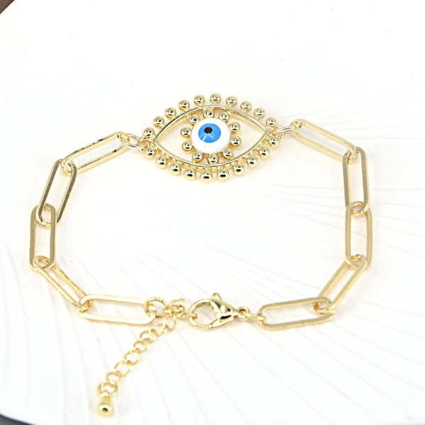 Gold Evil Eye Bracelet