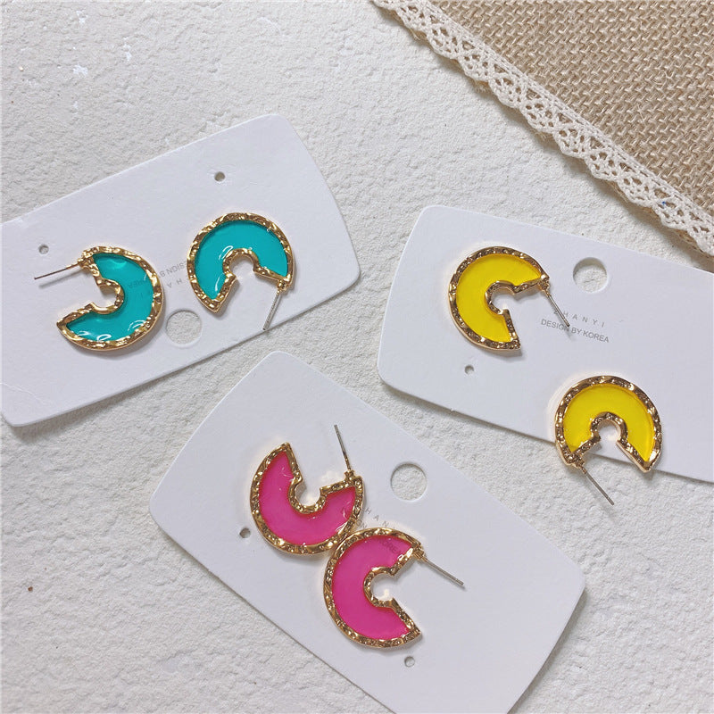 Yellow Acrylic Earrings