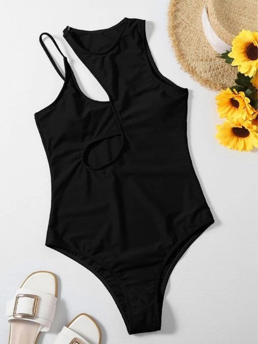 Black Cut-Out Swimsuit